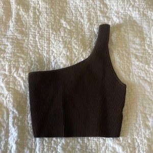 Brown aritzia crop top size small